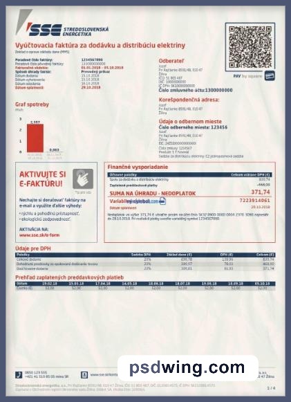 Slovakia SSE Energy Utility Bill